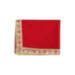 Click Pujan Red Cloth with Golden Border โ 1 Meter | Pooja Velvet Fabric | Ideal for Temple, Home Mandir | Religious Rituals & Festive Decoration