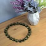 Click Pujan Natural Pyrite Crystal Bracelet – Unisex Stretchable Healing Stone Bracelet for Wealth, Abundance & Success. Spiritual Energy Jewellery for Men & Women – Confidence & Protection Stone. Pyrite Healing Bracelet for Positive Energy & Good Luck. Feng Shui & Reiki Compatible. Handmade Stretchable Beaded Bracelet – Ideal Gift for Loved Ones. - Image 3