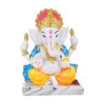 Click Pujan Ganesh Ji 8.5" Polyresin Religious Showpiece | Elegant Home & Office Décor | Perfect Corporate Gift Idea | Lord Ganesha Idol for Living Room & Pooja Room | Divine Decorative Item for Auspicious Vibes & Spiritual Ambiance.