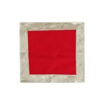 Click Pujan Red Cloth with border - 9x9 (Set of 2) | Chowki Kapda for Mandir & Home Temple