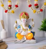 Click Pujan Ganesh Ji 8.5" Polyresin Religious Showpiece | Elegant Home & Office Décor | Perfect Corporate Gift Idea | Lord Ganesha Idol for Living Room & Pooja Room | Divine Decorative Item for Auspicious Vibes & Spiritual Ambiance. - Image 2