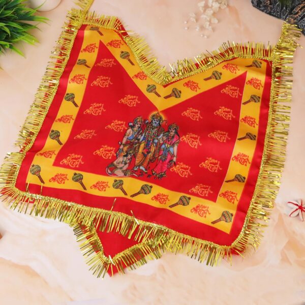 Click Pujan Hanuman Chola - Small (Set of 2) 14" | Puja Dress for Bajrangbali Murti | Temple Decoration