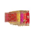 Click Pujan Chunni | Small | Assorted (Set of 5) Sacred Pooja Chunri for Mandir, Mata Ki Chunri, Devi Maa Chunri with Heavy Embroidery & Golden Borders | Auspicious Chunari for Durga, Lakshmi, Saraswati - Image 2
