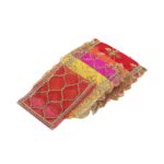 Click Pujan Chunni | Small | Assorted (Set of 5) Sacred Pooja Chunri for Mandir, Mata Ki Chunri, Devi Maa Chunri with Heavy Embroidery & Golden Borders | Auspicious Chunari for Durga, Lakshmi, Saraswati
