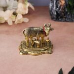 Click Pujan Golden Kamdhenu Cow & Calf Idol | Vastu Remedy for Wealth | Gift