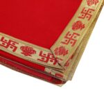 Click Pujan Red Cloth with Golden Border โ 1 Meter | Pooja Velvet Fabric | Ideal for Temple, Home Mandir | Religious Rituals & Festive Decoration - Image 3