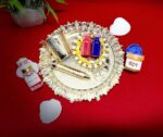 Click Pujan Krishna Sang Holi Thali | โDecorative Plates, Pichkari, Balti, Attar, Chandan, Gulal Bottles | Festive Puja & Decoration - Image 4