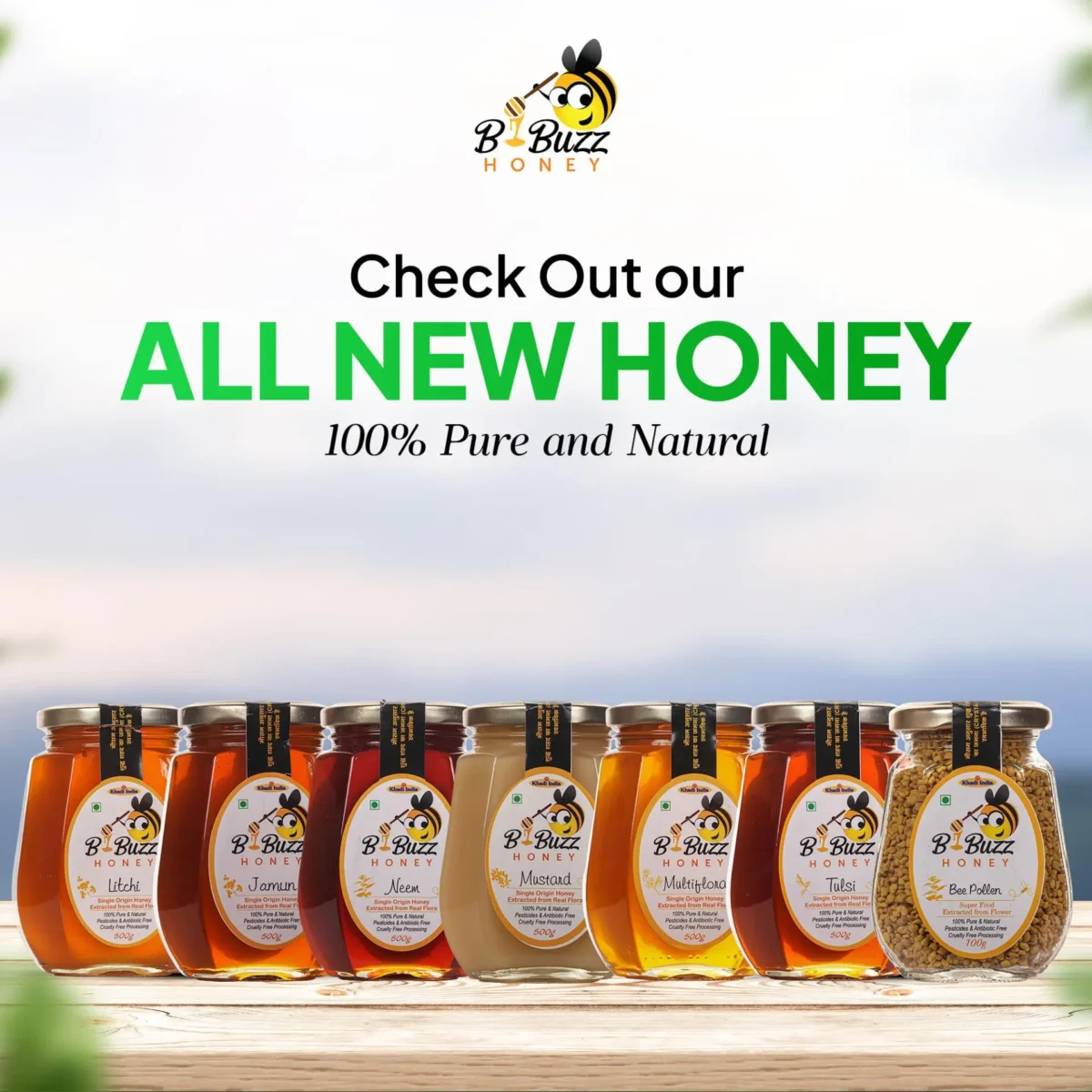 BBuzz Honey Tulsi Honey-6 BBuzz Honey Ajwain Honey - Image 2