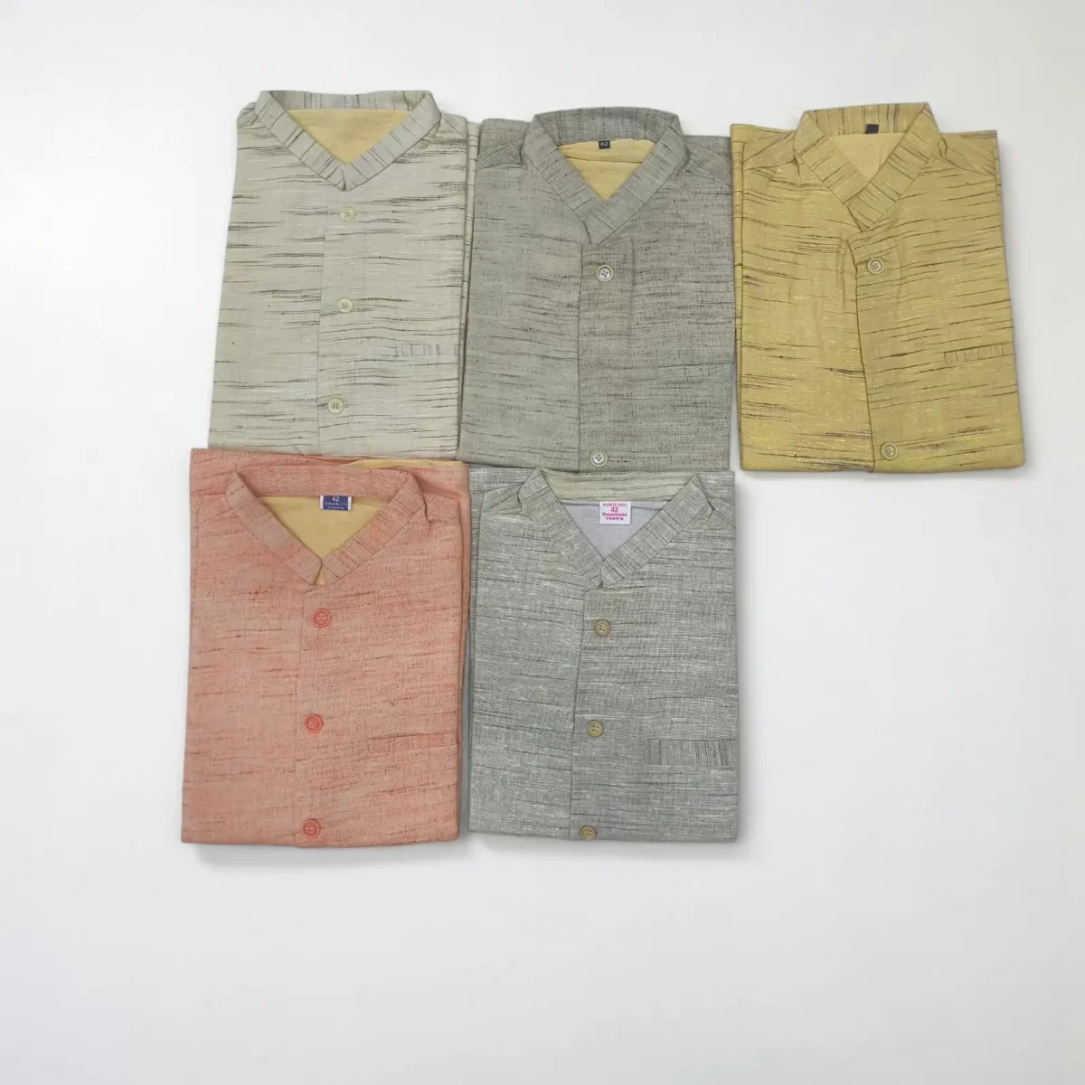 Kurta Pajama Set in Desi Khadi by Poonia Khadi-2 Kurta Pajama Set in Desi Khadi by Poonia Khadi - Image 3