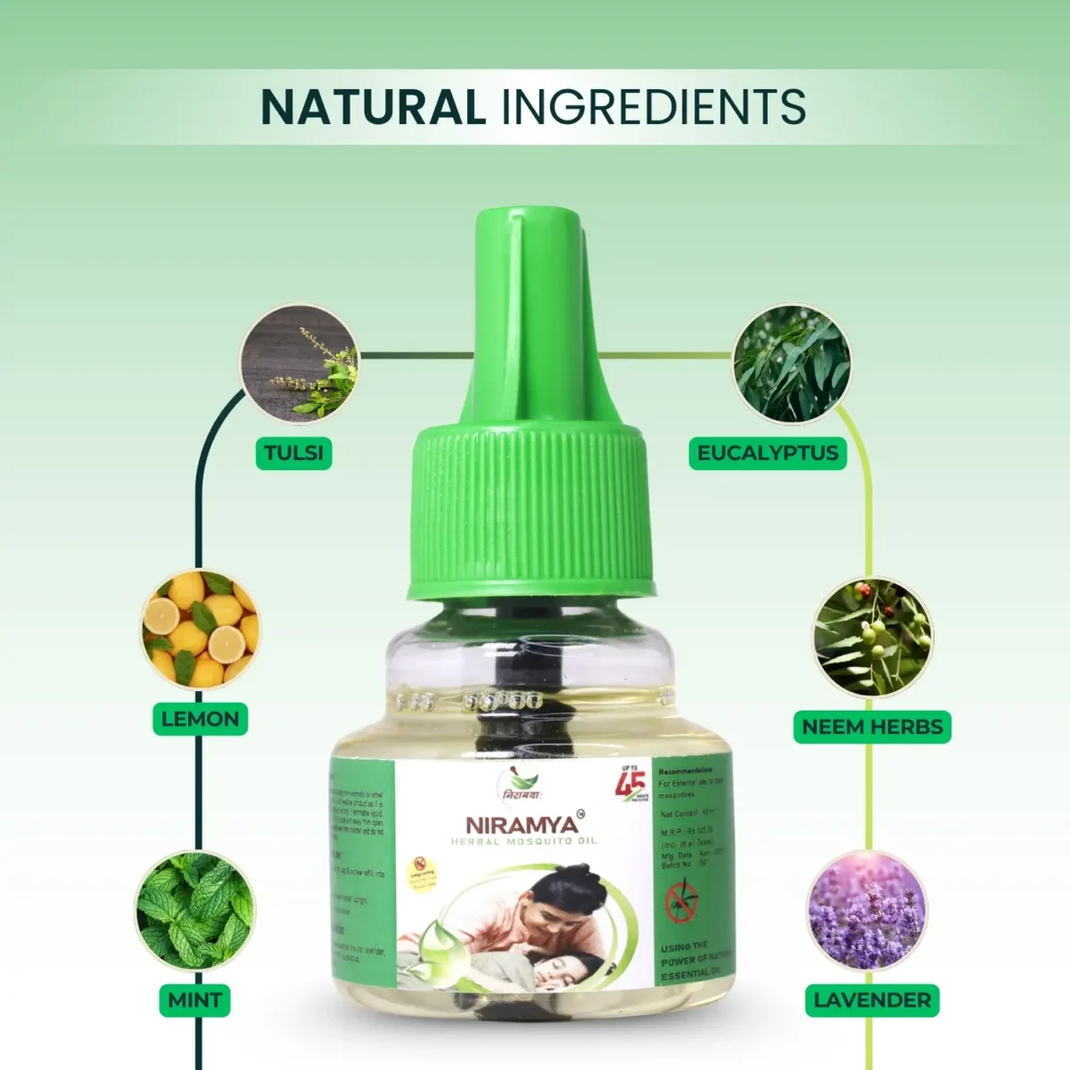 NIRAMYA-Mosquito-Repellent-Vaporizer-Liquid-3 NIRAMYA Mosquito Repellent Vaporizer Liquid – Natural, Safe & Effective Plug-in for Dengue Protection (Odorless, Child & Pet Friendly) - Image 4