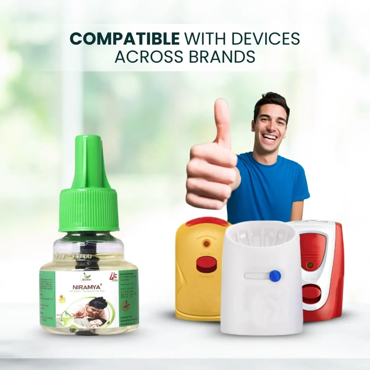 NIRAMYA-Mosquito-Repellent-Vaporizer-Liquid-4 NIRAMYA Mosquito Repellent Vaporizer Liquid – Natural, Safe & Effective Plug-in for Dengue Protection (Odorless, Child & Pet Friendly) - Image 5