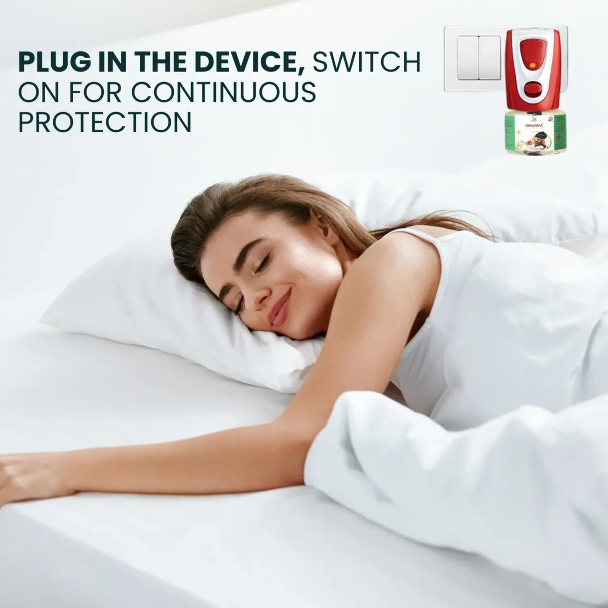 NIRAMYA-Mosquito-Repellent-Vaporizer-Liquid-5 NIRAMYA Mosquito Repellent Vaporizer Liquid – Natural, Safe & Effective Plug-in for Dengue Protection (Odorless, Child & Pet Friendly) - Image 6