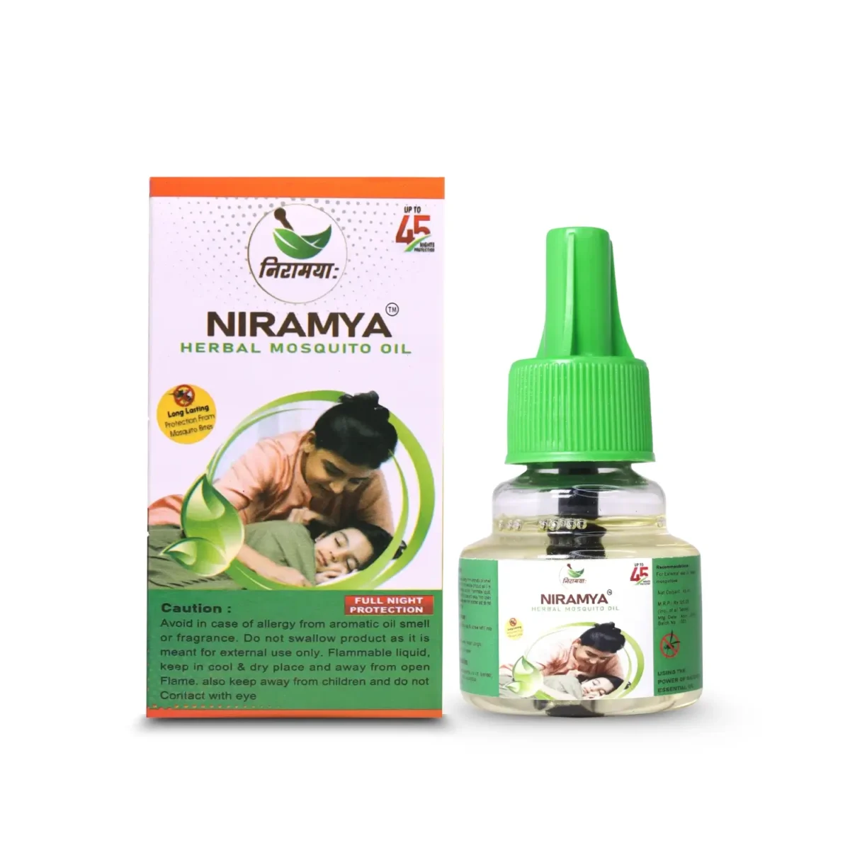 NIRAMYA-Mosquito-Repellent-Vaporizer-Liquid-6 NIRAMYA Mosquito Repellent Vaporizer Liquid – Natural, Safe & Effective Plug-in for Dengue Protection (Odorless, Child & Pet Friendly) - Image 7