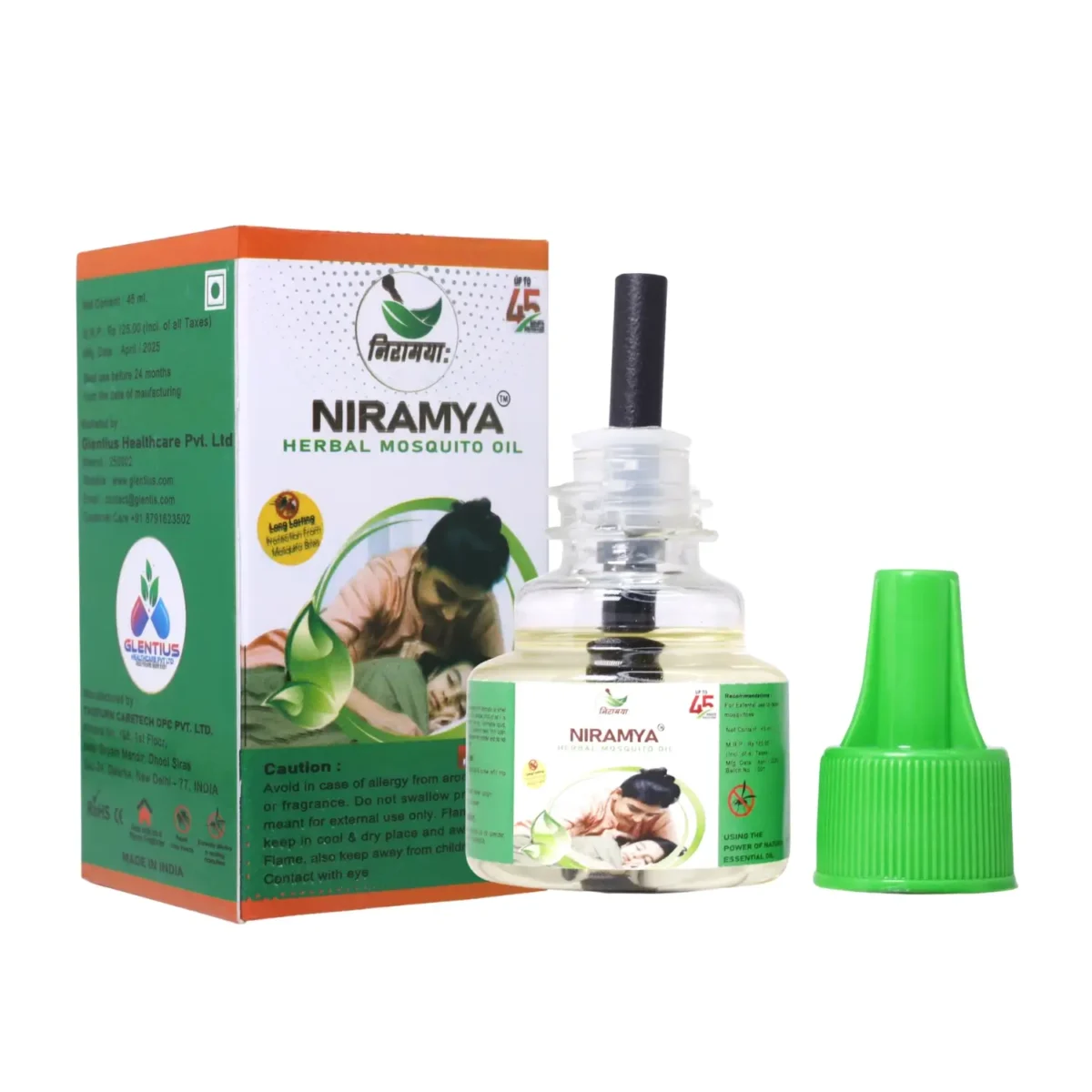 NIRAMYA-Mosquito-Repellent-Vaporizer-Liquid-7 NIRAMYA Mosquito Repellent Vaporizer Liquid – Natural, Safe & Effective Plug-in for Dengue Protection (Odorless, Child & Pet Friendly) - Image 8
