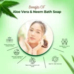 Niramya Herbal Aloe Vera and Neem Natural Bath Soap - Image 3