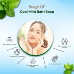 Niramya Herbal Cool Mint Natural Bath Soap - Image 3