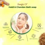 Niramya Herbal Haldi and Chandan Natural Bath Soap - Image 3