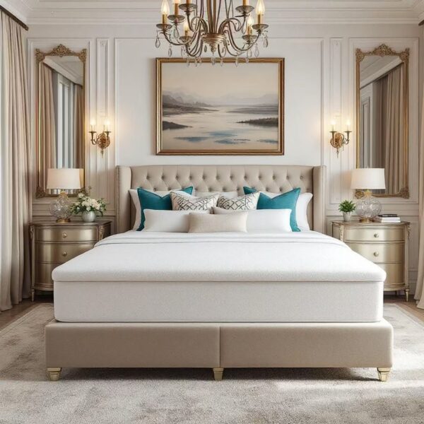 Kingfresh Mattress Royal King Supreme 10 Inch Non Toxic Luxury with Natural Latex Memory Foam Topper Quilted Cover