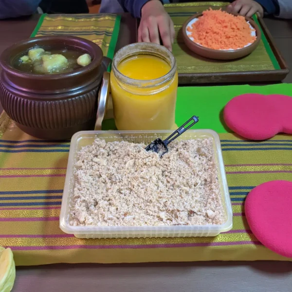 Authentic Rajasthani Churma Traditional Powdered Wheat Sweet with Ghee, Jaggery & Nutty Crunch (1)