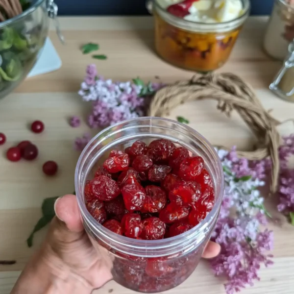Cherry Candies Juicy Red Cherry Slices with Cane Sugar Glaze & Subtle Almond Flavor