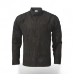 Desi Khadi Menโs Dark multi slub Handwoven Cotton Shirt- 1