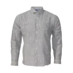 Desi Khadi Menโs Light gray Handwoven Cotton Shirt- 1