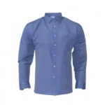 Desi Khadi Menโs Navy pinstripe Handwoven Cotton Shirt- 1