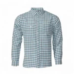 Desi Khadi Menβs Teal check shirt Handwoven Cotton Shirt β Eco-Friendly, Breathable, Comfort Fit, Made in India by Poonia Khadi - Image 2