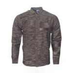 Desi Khadi Men’s brown mélange Handwoven Cotton Shirt