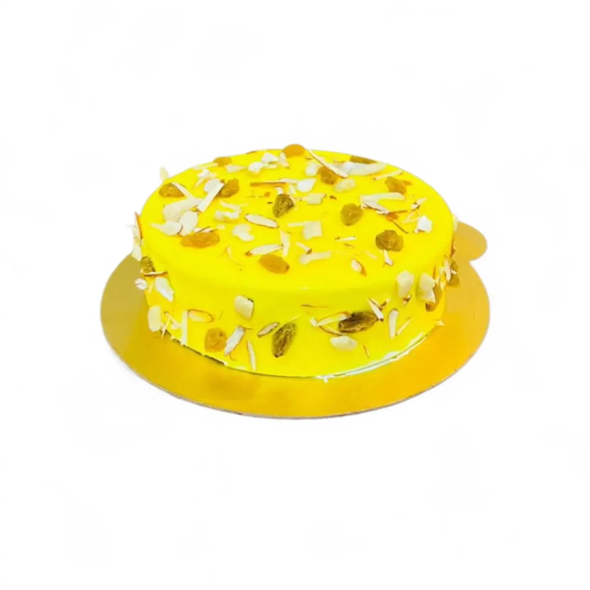 Kesar Pista Cake Saffron-Infused Yellow Sponge with Slivered Almonds, Pistachios & Raisins (2) Kesar Pista Cake Saffron-Infused Yellow Sponge with Slivered Almonds, Pistachios & Raisins (2)