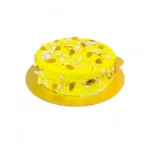 Kesar Pista Cake Saffron-Infused Yellow Sponge with Slivered Almonds, Pistachios & Raisins (2)