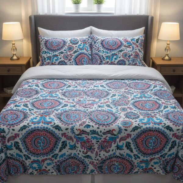 Mapp Fabrics 100% Cotton Multicolor Bed Sheet: Soft, Durable & Vibrant Bedding by Mapp Handloom & Handicrafts