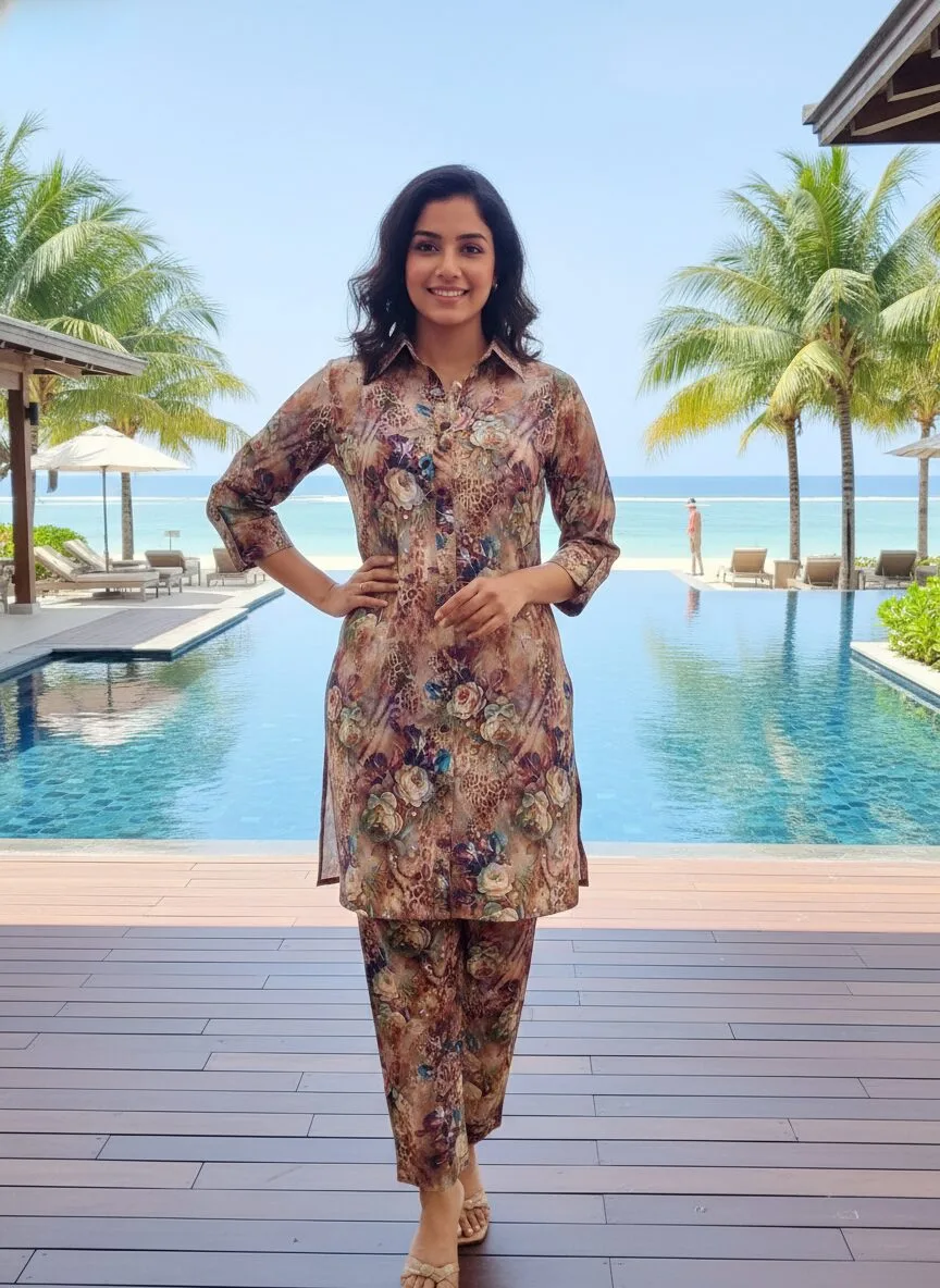 9 Stunning Chaitra Navratri Outfits: Elegant Festive Wear Ethnic Kurti Styles to Shine Fiona Fabric Cord Set festive wear ethnic kurti alternative