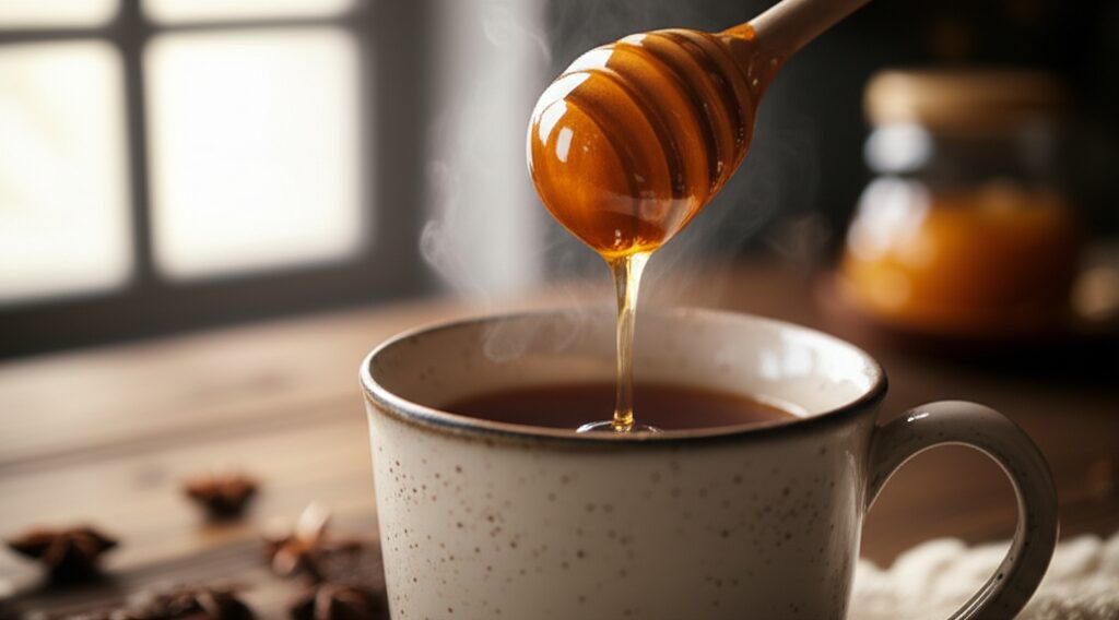 Bbuzz Honey: Must-Have Pure Winter Health Generate a high-quality, relevant image prompt for an article about: Bbuzz Honey: Must-Have Pure Win