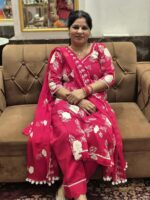 Rose Red Suit by Sonika Signature: Elegant Ethnic Wear with Timeless Charm for Festive Occasions - Image 2