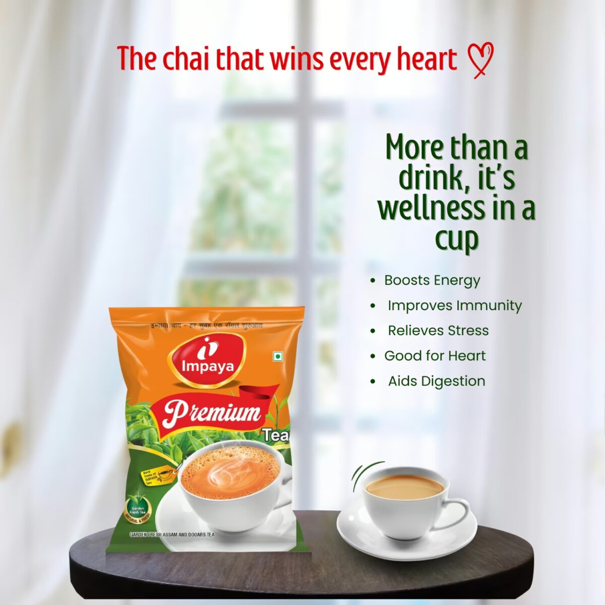 Impaya Premium Tea – Garden Fresh Assam & Dooars Blend | Strong, Aromatic & Refreshing - With Dupatta by Impaya FMC...