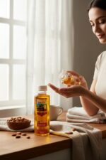 Bhanu Agro Coconut Oil 1000ML – 100% Pure Wood & Cold Pressed Natural Nariyal Tel for Hair, Skin, Cooking & Wellnes...