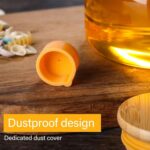 Premium High Borosilicate Glass Oil Bottle 900ml with Scale | Leakproof Bamboo Lid & Dustproof Spout | Heat-Resistant...