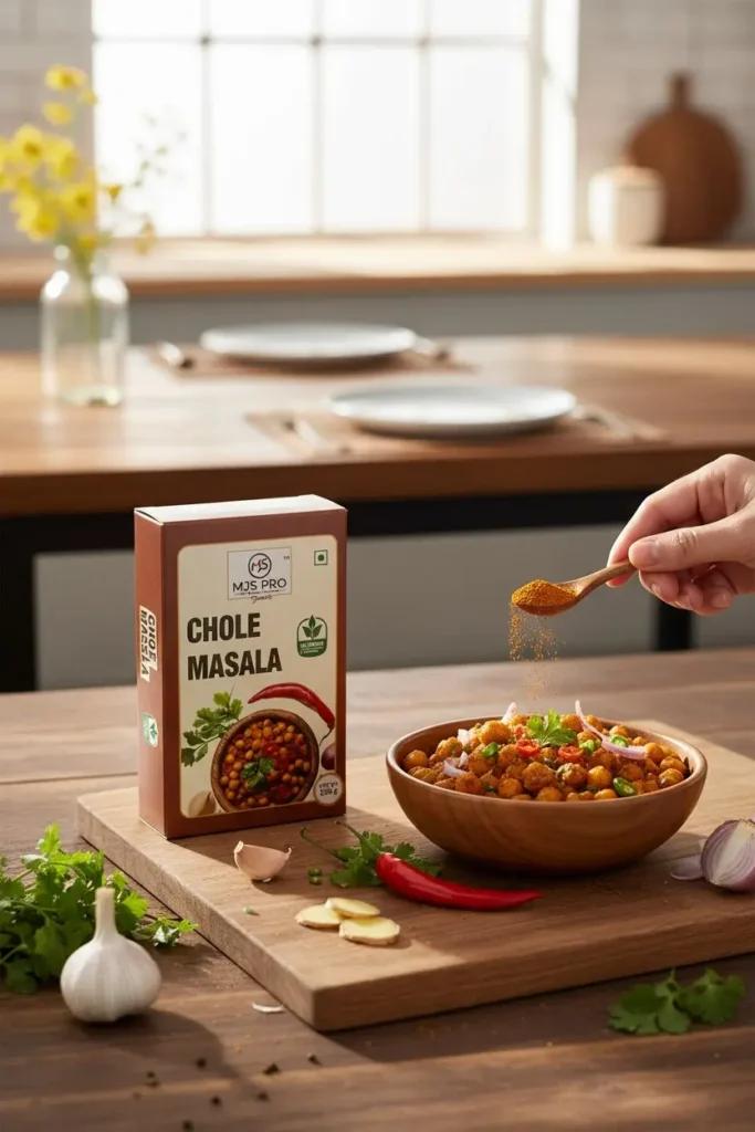 MJS Pro Chole Masala – Authentic Punjabi Chana Masala Spice Blend | Pure & Hygienic | Rich Aroma & Traditional Tast...
