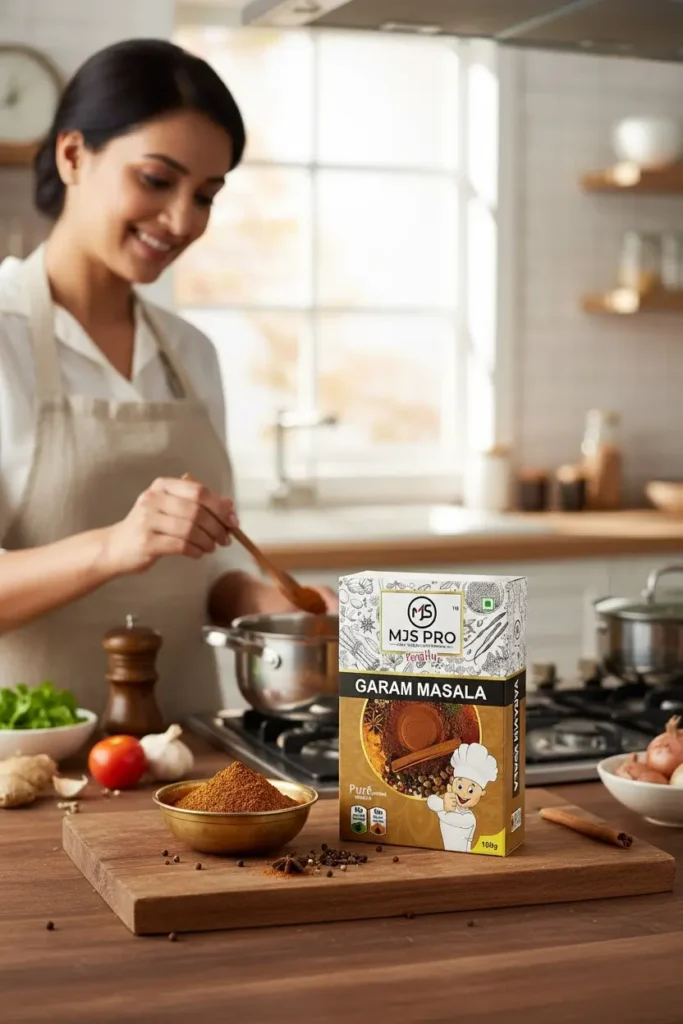 MJS Pro Garam Masala – Premium Aromatic Indian Spice Blend | Pure & Hygienic | Restaurant Style Taste - Front View ...