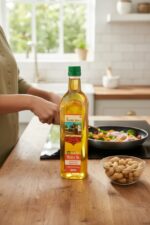 Bhanu Agro Peanut Oil 1000ML – 100% Pure Wood & Cold Pressed Groundnut Oil | Unrefined, Natural, Heart-Healthy Cook...