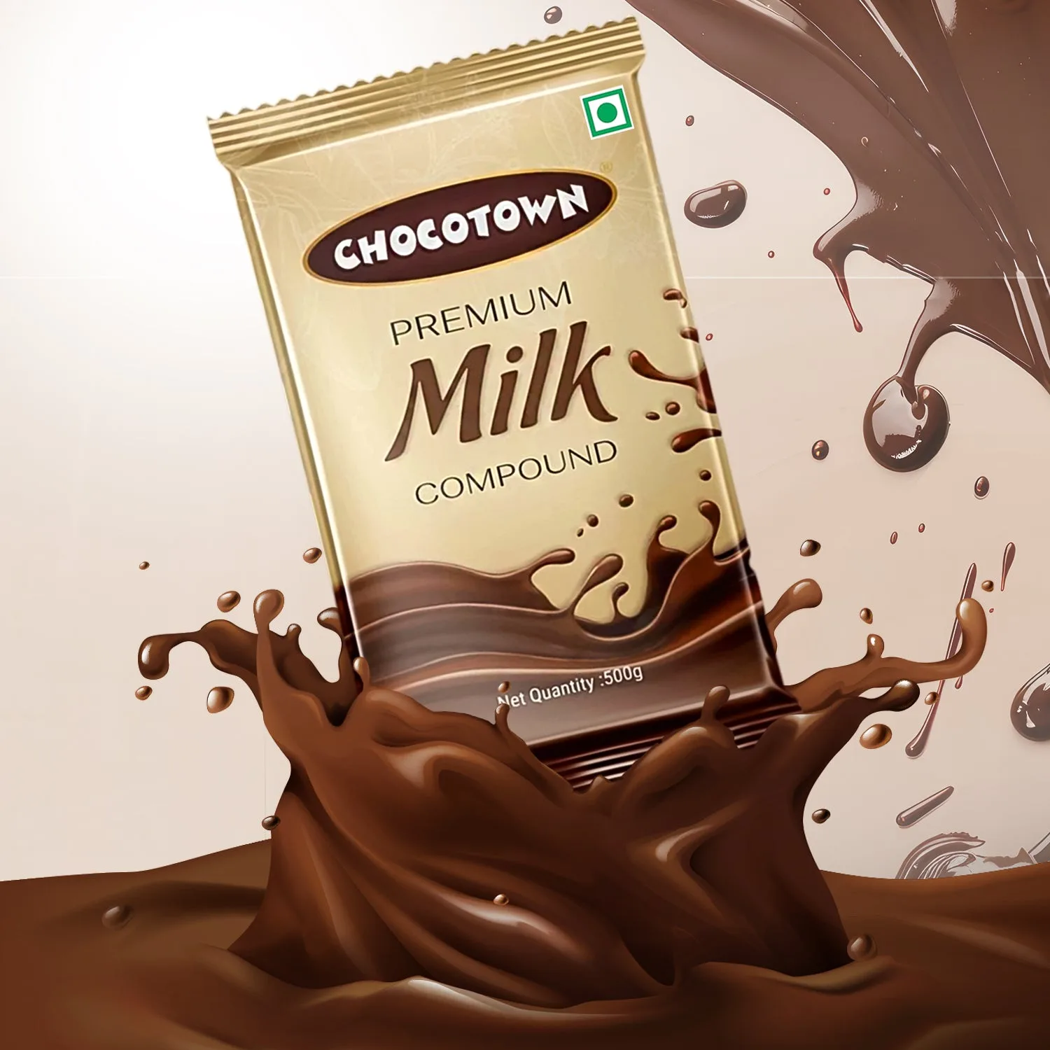7 अद्भुत लाभ: कैसे Premium Chocolate Compound भारतीय होम बेकर्स की दुनिया बदल रहा है Chocotown Premium Milk Compound Slab containing premium chocolate compound