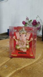 Solar-Powered Dancing Ganesha Idol – Decorative Lord Ganpati Showpiece with Movement - Full Detail by Nari Haat, In...