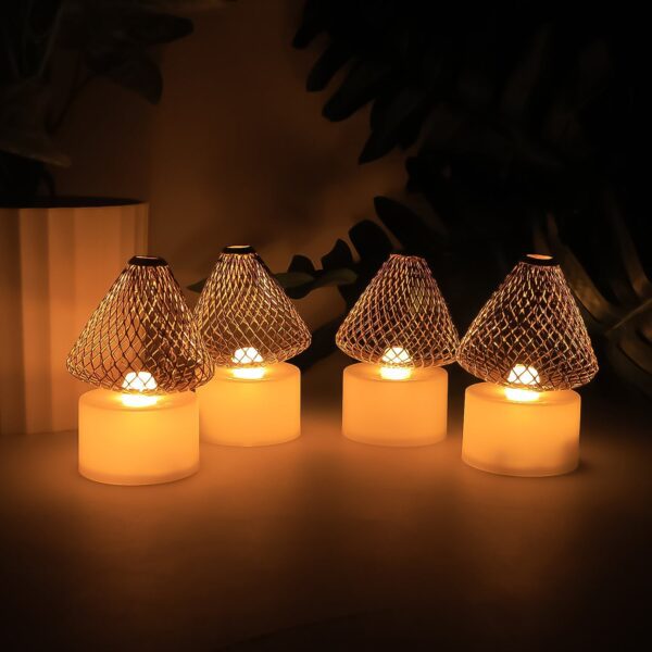 Premium LED Flameless Candle Lights (4 Pc / Set) - Front View by Nari Haat, Indian ethnic wear, women clothing, desig...