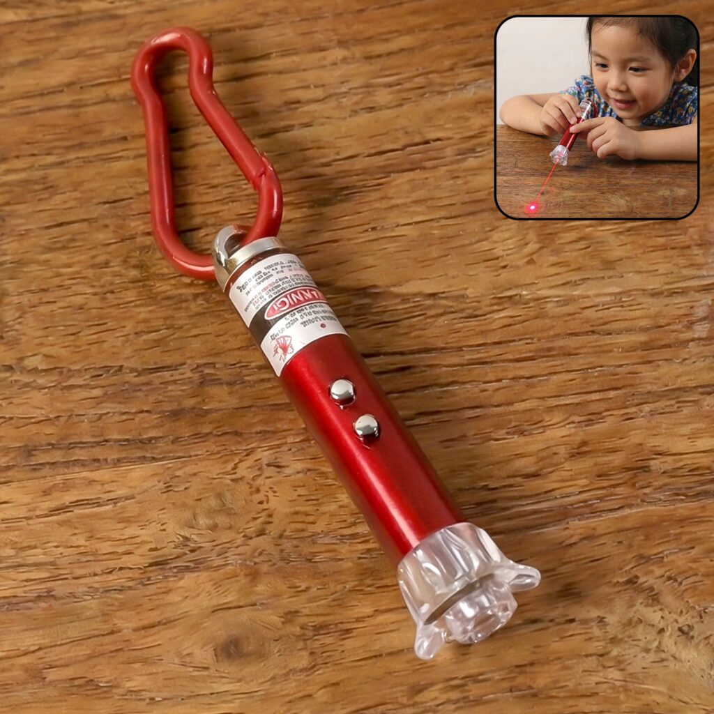 4-in-1 Laser Light Keychain Flashlight