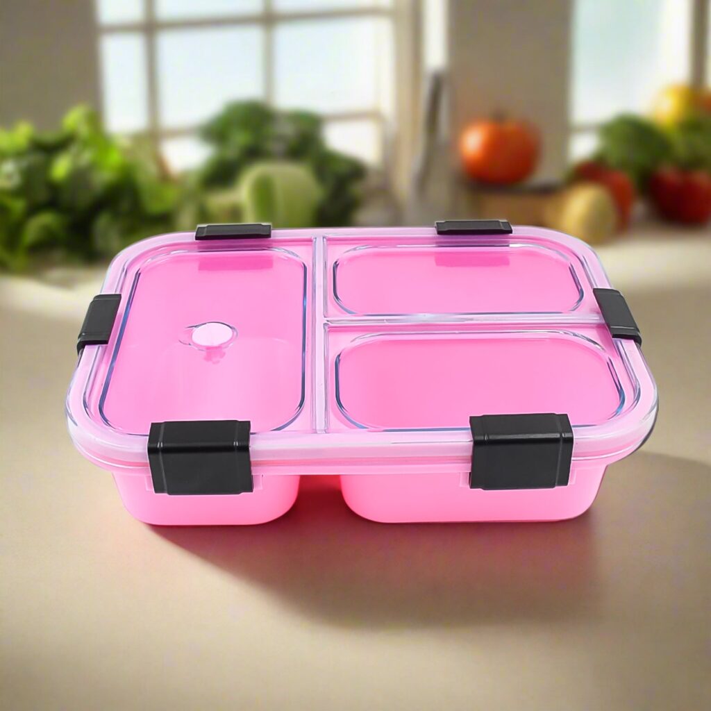 Insulated 3 Compartment Lunch Box