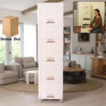 Multi-Purpose 5-Layer Plastic Storage Drawer Cabinet for Home and Office - Front View by Nari Haat, Indian ethnic wea...