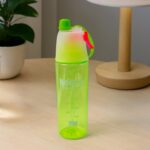 Plastic Sports Water Bottle – Dual Function with Built-In Mist Spray (600 ML) - Front View by Nari Haat, Indian eth...