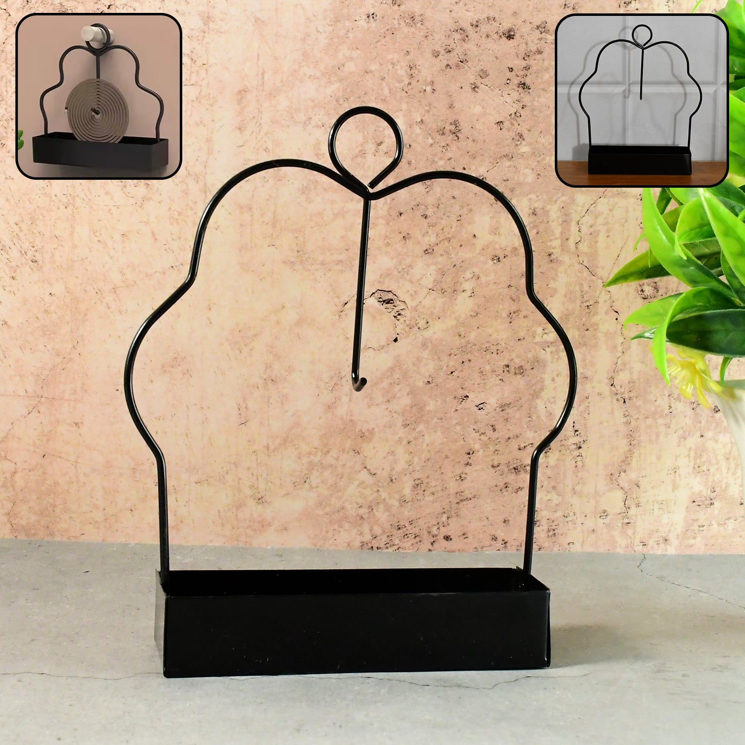 01_0869bbbc-f4d8-48db-ac3d-66bf2cd4cb03.jpg Mosquito Coil Holder Stand - (1 Pc) - Front View by Nari Haat, Indian ethnic wear, women clothing, designer suit