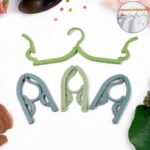 Travel Hangers, Portable Folding Clothes Hangers (4 Pc / Big) - Front View by Nari Haat, Indian ethnic wear, women cl...